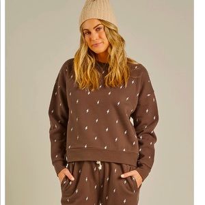 Rylee + Cru Sweatshirt - Lightning Bolts